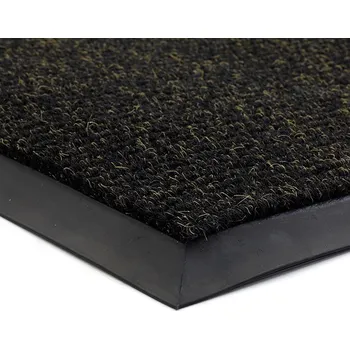 Rohožka Černo-hnědá textilní zátěžová vstupní rohož FLOMA Catrine - délka 80 cm, šířka 120 cm, výška 1,35 cm - 77222811