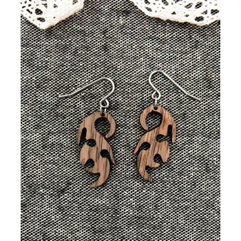 Náušnice art-wood.cz Dřevěné náušnice - Oheň