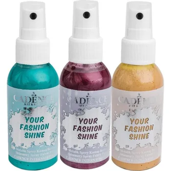 Speciální výtvarná barva Cadence Boya Perleťová barva ve spreji na tmavý textil 100m