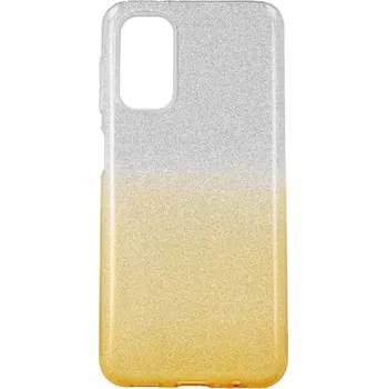 Pouzdro na mobilní telefon Kryt Samsung A13 5G glitter stříbrno-oranžový (obal neboli pouzdro na Samsung A13 5G)