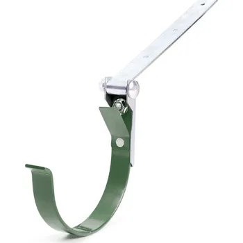 okap BRYZA Kovový hák žlabu s kloubem Ø 75 mm, Zelená RAL 6020