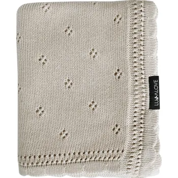 Dětská deka Lullalove Ažurková přikrývka DAISY Béžová