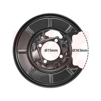 Brzdový kotouč Ochranný plech proti rozstřikování, brzdový kotouč VAN WEZEL 3017374
