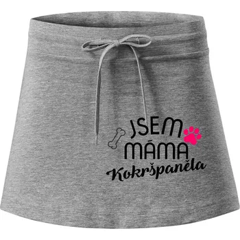 Dámská sukně Jsem máma Kokršpěněla - Sportovní sukně - two in one - L ( Tmavě šedý melír )