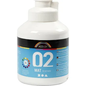 Vodová barva creativ company Akrylová barva A-Color 500ml bílá matná