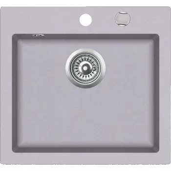 Granitový dřez Dřez hliníkově šedá SINK ESTELA 50 B-TQ 1B 1/2D