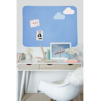 VYLEN Barevná nástěnka s mráčky 81 Světle šedá