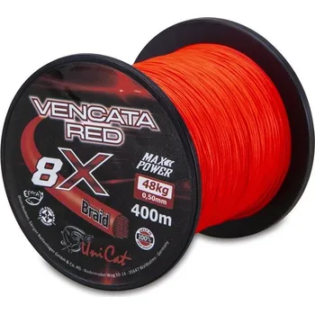 Uni Cat šňůra 8 X Vencata Red 0,50mm, 400m, 48 kg