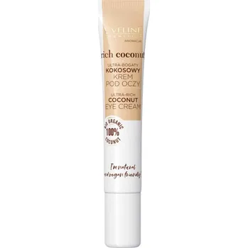 Péče o oční okolí Eveline Cosmetics Rich Coconut regenerační oční krém s probiotiky 20 ml
