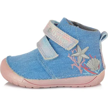Dívčí polobotky Látková obuv DDstep C070-186 Sky blue dívčí Velikost: 24