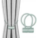 Dekorační ozdobná spona na záclony a závěsy s magnetem HANOI mátová Mybesthome 2 kusy v balení Cena za 2 kusy v balení