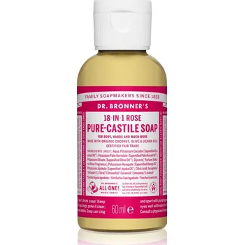Mýdlo Dr. Bronner’s Rose tekuté univerzální mýdlo 60 ml