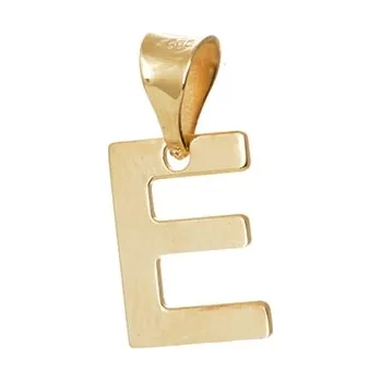 Přívěsek Přívěšek písmenko E ze žlutého zlata ZZ0825EF + dárek zdarma