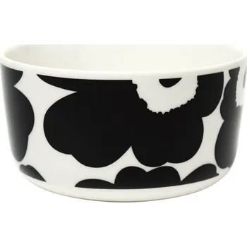 Talíř Marimekko Miska Oiva Unikko 0,5l, černo-bílá