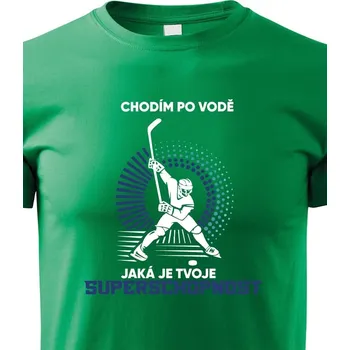 Chlapecké tričko Dětské tričko Chodím po vodě, Barva Zelená, Velikost 110 cm/4 roky, Canvas Dětské tričko Bezvatriko.cz 0986 - DTF/DTG