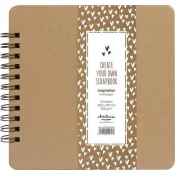 Fotoalbum Drasca Art EOOD Album kroužkové Scrapbook Inspiration kraft (300g/m2, 24 listů) 20×20cm