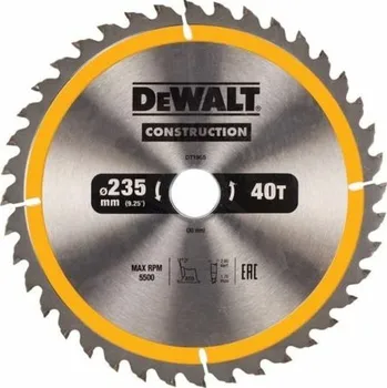 Pilový kotouč DeWalt pilový kotouč Construction 235x30mm 40z DT1955