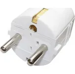 EMOS Zástrčka, vidlice přímá pro prodlužovací kabel, bílá