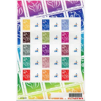 Poštovní známka Post France (2007) MiNr. BL**** - Francie - List Marianne (samolepící zn. + kupony)