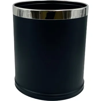 Odpadkový koš Caretrade Koš do pokoje 10 l, kulatý černý