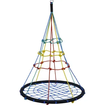 Hračka 4iQ Houpací kruh s lezeckou stěnou 100 cm na dětská hřiště