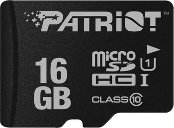 paměťová karta Patriot microSDHC 16 GB Class10 bez adaptéru (PSF16GMDC10)
