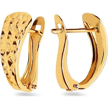 Náušnice Zlaté náušnice k uchu s gravírem IZ13589 + dárkové balení LUXUS zdarma