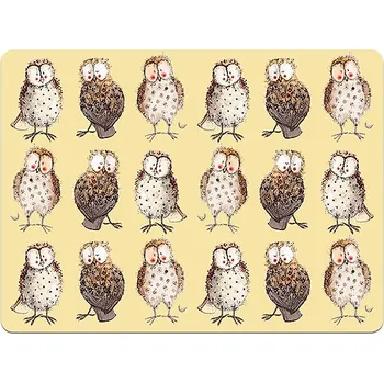prostírání Korkové prostírání Owls - Alex Clark, 29 x 21,5 cm (Prostírání se sovou, sova, sovy)