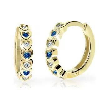 Náušnice Cutie Jewellery Zlaté dětské náušnice C3340Z-Tmavě modrá