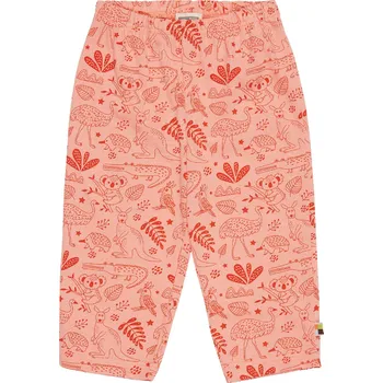 Dívčí kalhoty Dětské kalhoty Autstralská zvířátka světle oranžová loud + proud Velikost: 62/68