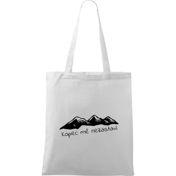 Kopec mě nezastaví - hory - Taška bavlněná - 42 x 38 cm ( Bílá )