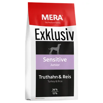 Krmivo pro psa Mera Exklusiv Sensitive Junior krocan a rýže Výhodné balení 2x15 kg