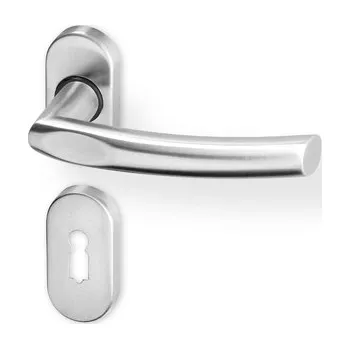 Dveřní kování Dveřní kování ILSA R OV nerez PK (Dveřní rozetové kování ILSA R OV nerez PK , vhodná pro interiér, pro dozický (obyčejný), cylindrický (fab) zámek, nebo s uzamykací páčkou na WC.)