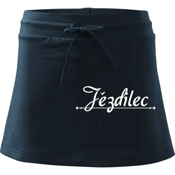 Dámská sukně Staročeština - Jezdilec - zcestovalý člověk - Sportovní sukně - two in one - XL ( Námořní modrá (velmi tmavá - téměř černá) )