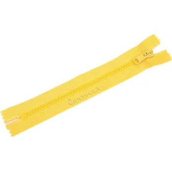 Zip Zdrhovadlo zip kostěný 14 cm nedělitelný sytě žlutá
