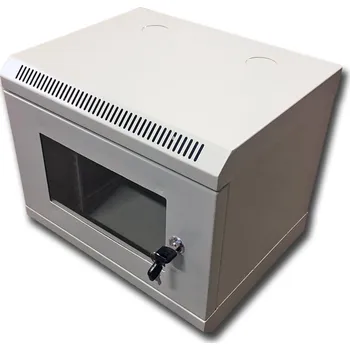 Elektroinstalační materiál 10'' rack jednodílný 6U/280 DATACOM šedý Skl.dv. 7011