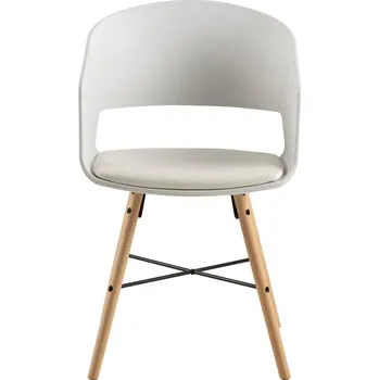 Jídelní židle FLHF Jídelní židle Lupin, bílá/buk