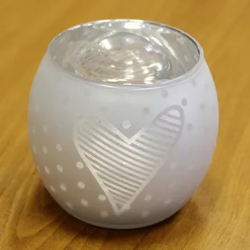 Svícen Svícen sklo bílý