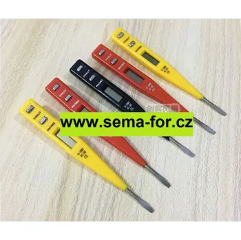 Zkoušečka digitální zkoušečka napětí 12-250V AC/DC černá