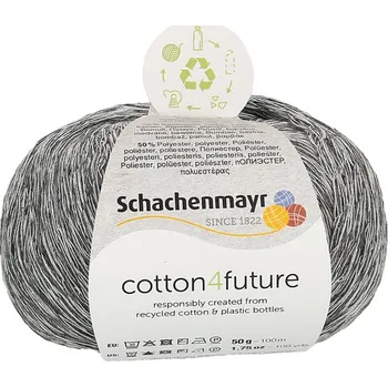 Příze Schachenmayr Cotton 4 future 90 Šedá (Příze Cotton 4 future 90 Mineral)