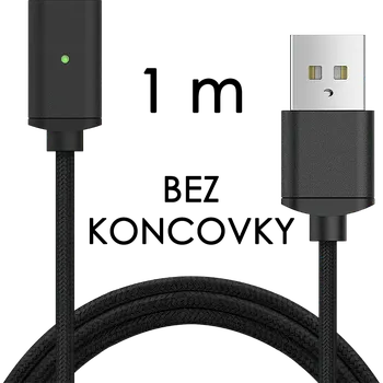 Garas M2 - Magnetický USB kabel - Černý - Bez koncovky - 1 m