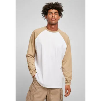 Pánská mikina Organic Oversized Raglan Longsleeve - white/unionbeige 4XL
