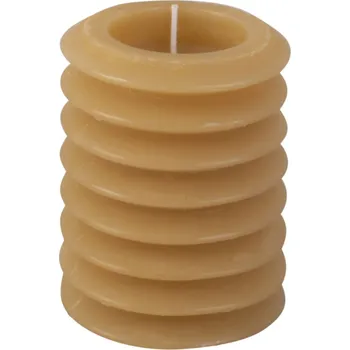 Svíčka Svíčka Layered Circles M 10 cm pískově hnědá Present Time (Barva- pískově hnědá)