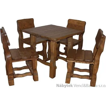 Zahradní sestava dřevěný zahradní nábytek 1S+4K euromeb 3