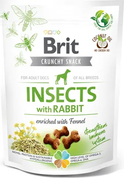 Pamlsek pro psa Brit Crunchy Snack Insects With Rabbit 200 g