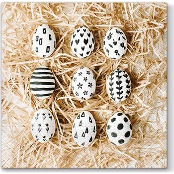 Papírový kapesník Paw ubrousky 33x33cm, 3V - vajíčka ve slámě - 20ks