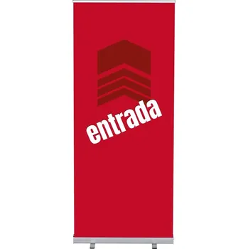 Kancelář Set Roll-baneru Budget s vytištěným motivem, šířka 85 cm, Vchod, červený, španělsky
