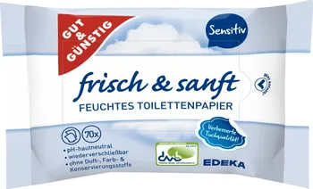 Toaletní papír Gut & Günstig Sensitive vlhčený toaletní papír 70 ks