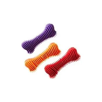Hračka pro psa Hračka pes Kost Dentální žebrovaná plovací 12cm SP