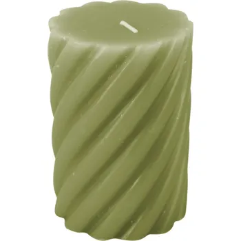 Svíčka Svíčka Swirl M 10 cm olivově zelená Present Time (Barva- olivově zelená)